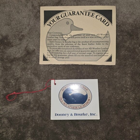 Vintage Dooney & Bourke Gladstone Satchel British Tan All Weather Leather AUTH - Picture 6 of 16